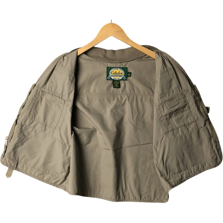 Cabelas Fishing Vest, Men's S Size polyester Beige type Vintage Second Hand