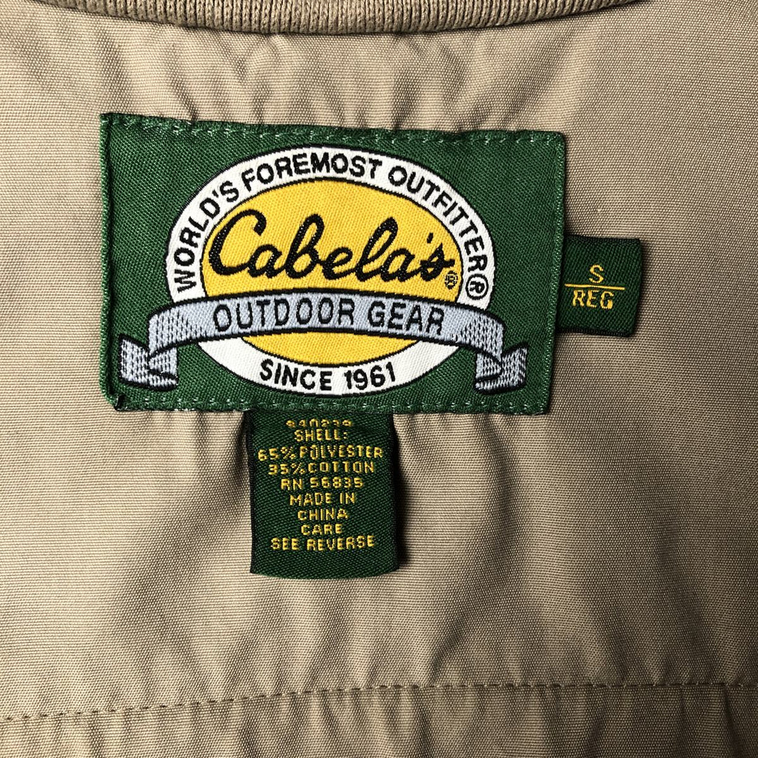 Cabelas Fishing Vest, Men's S Size polyester Beige type Vintage Second Hand