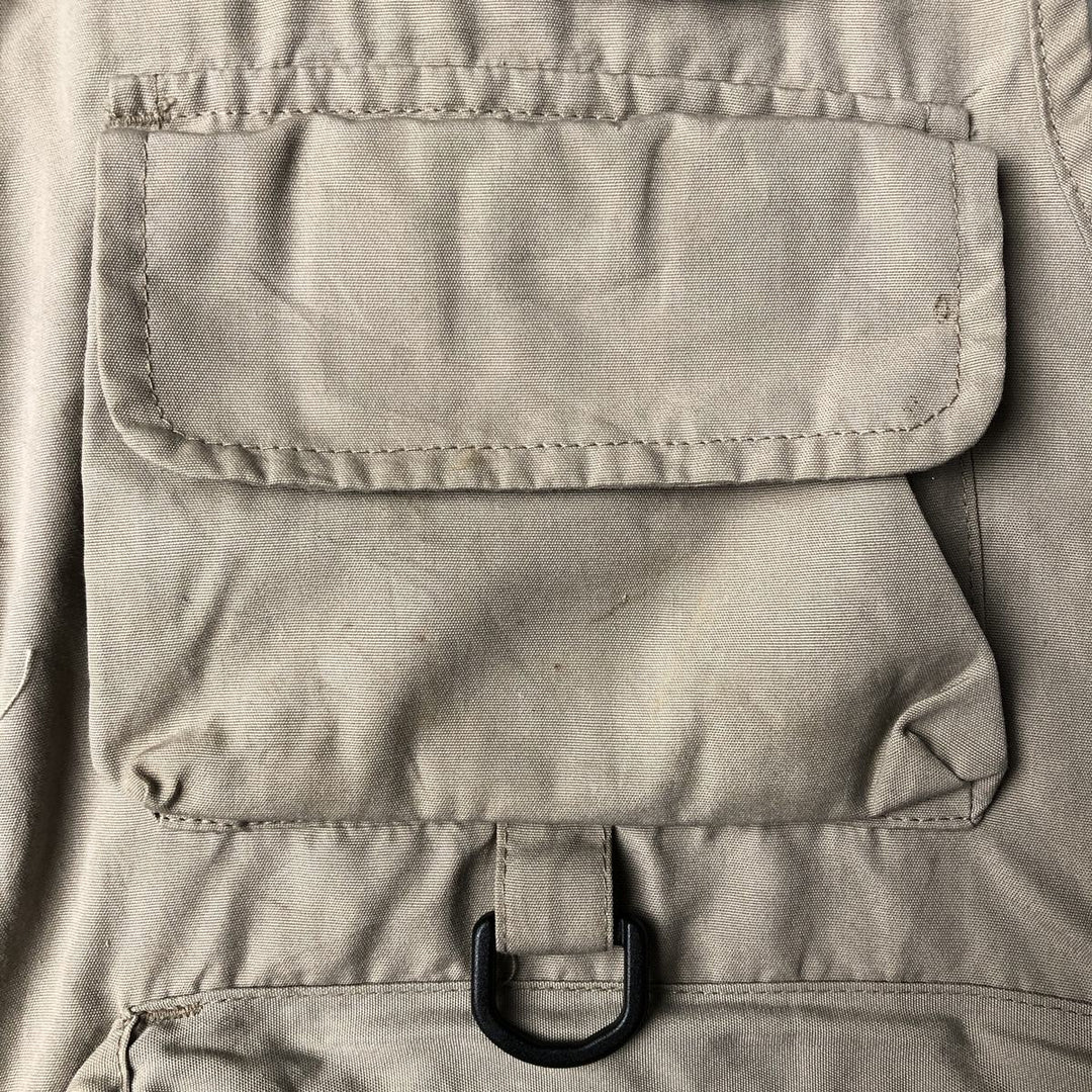 Cabelas Fishing Vest, Men's S Size polyester Beige type Vintage Second Hand