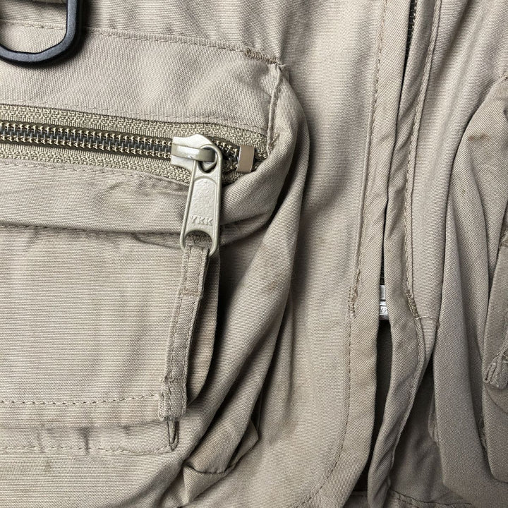 Cabelas Fishing Vest, Men's S Size polyester Beige type Vintage Second Hand
