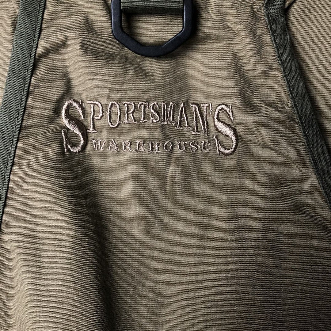 90'S SPORTSMAN'S Safari Vest, Men's M size cotton green type Vintage Second Hand