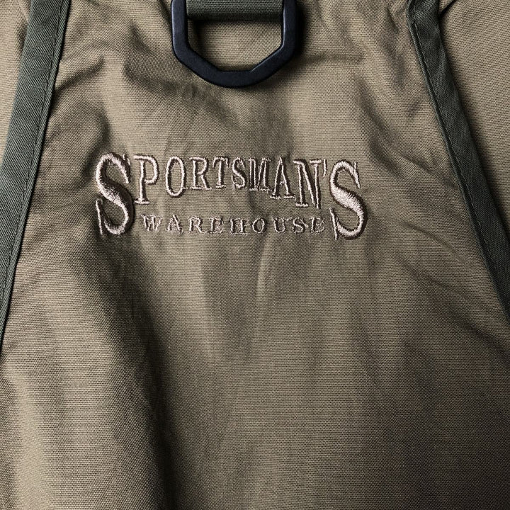 90'S SPORTSMAN'S Safari Vest, Men's M size cotton green type Vintage Second Hand