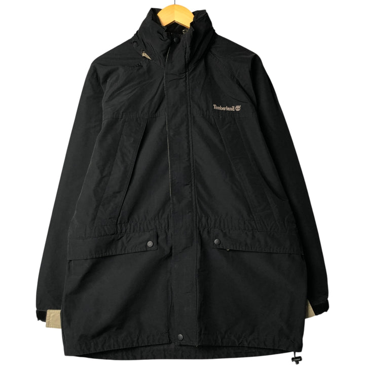 90s-00'S Timberland WEATHERGEAR windbreaker, men's size M cotton black type Vintage Second Hand