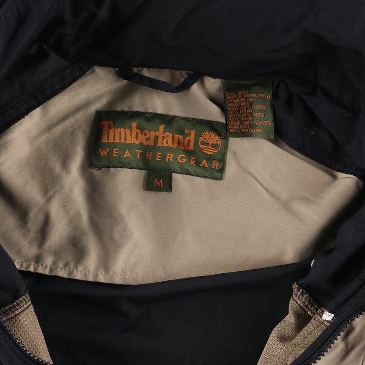 90s-00'S Timberland WEATHERGEAR windbreaker, men's size M cotton black type Vintage Second Hand