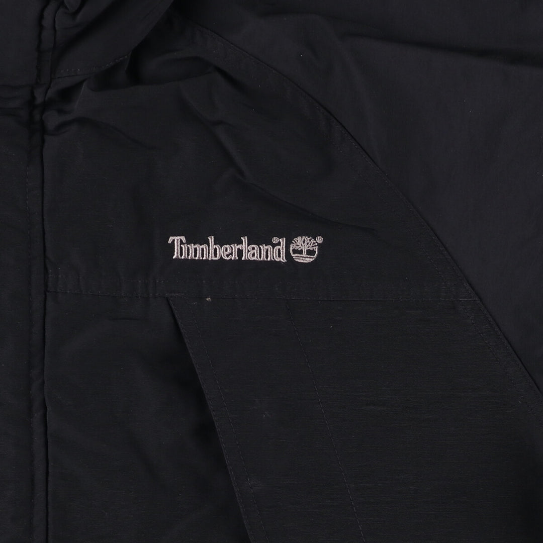 90s-00'S Timberland WEATHERGEAR windbreaker, men's size M cotton black type Vintage Second Hand