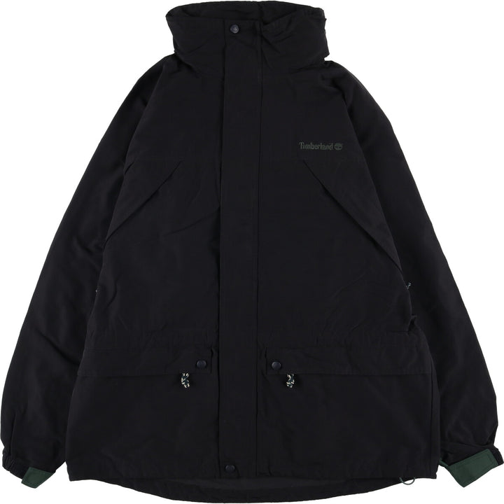 90s-00'S Timberland WEATHERGEAR windbreaker, men's size L cotton black type Vintage Second Hand