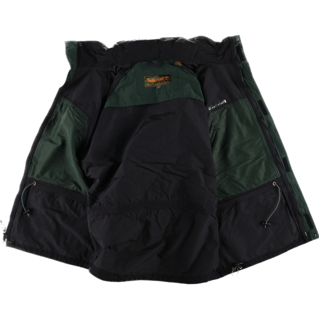 90s-00'S Timberland WEATHERGEAR windbreaker, men's size L cotton black type Vintage Second Hand