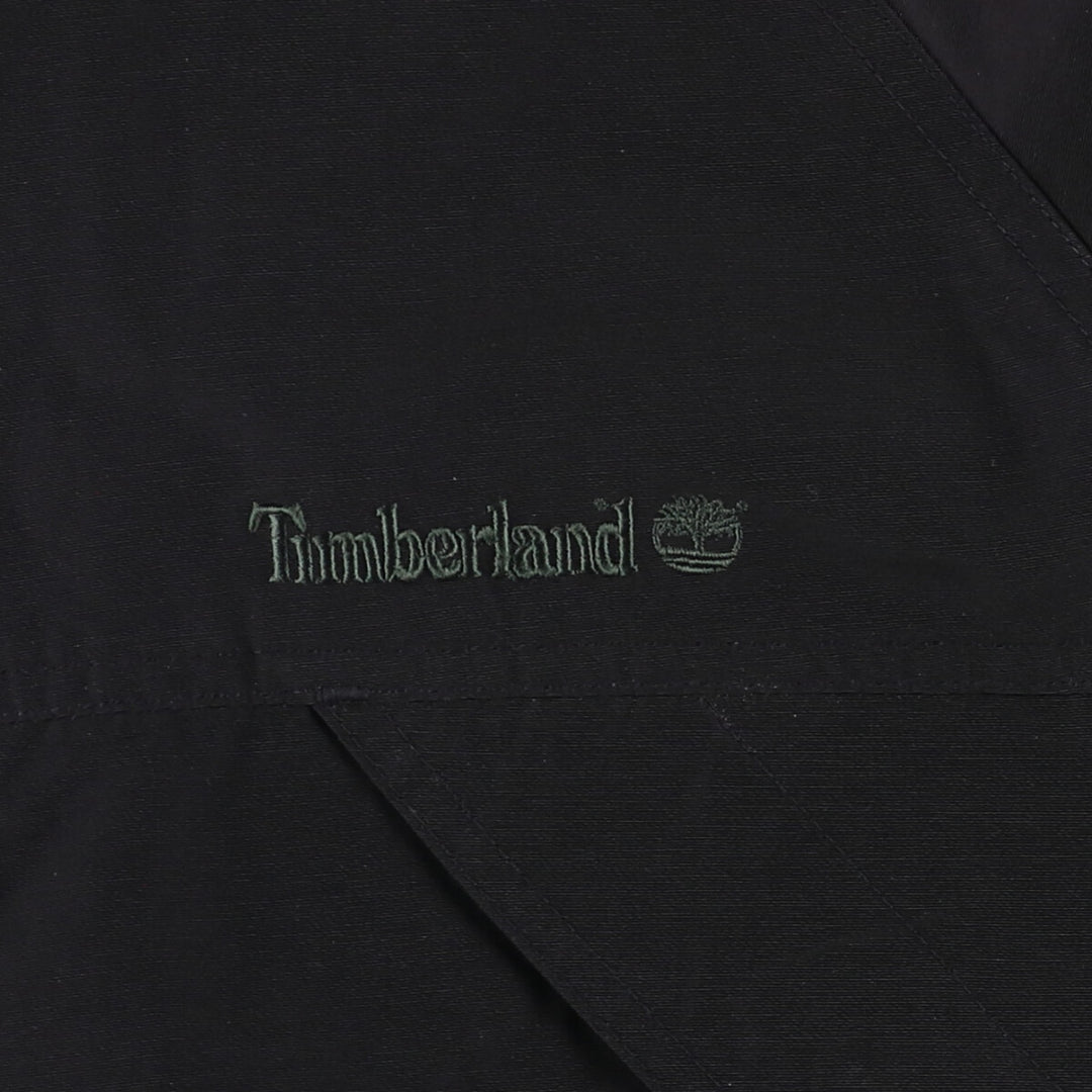 90s-00'S Timberland WEATHERGEAR windbreaker, men's size L cotton black type Vintage Second Hand