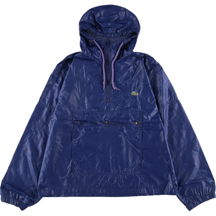 Vintage 80s-90'S Lacoste Izod Anorak Parka, Men's Size Medium Nylon navy blue type Vintage Second Hand
