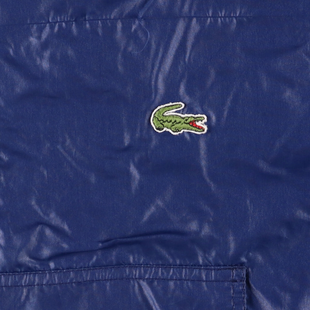 Vintage 80s-90'S Lacoste Izod Anorak Parka, Men's Size Medium Nylon navy blue type Vintage Second Hand