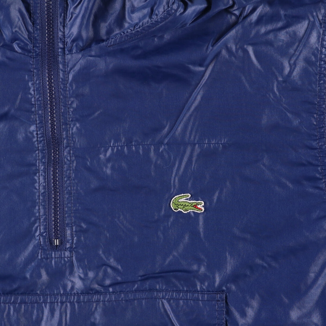 Vintage 80s-90'S Lacoste Izod Anorak Parka, Men's Size Medium Nylon navy blue type Vintage Second Hand
