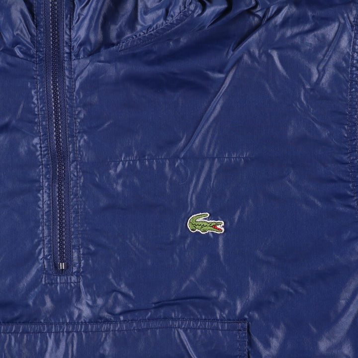 Vintage 80s-90'S Lacoste Izod Anorak Parka, Men's Size Medium Nylon navy blue type Vintage Second Hand