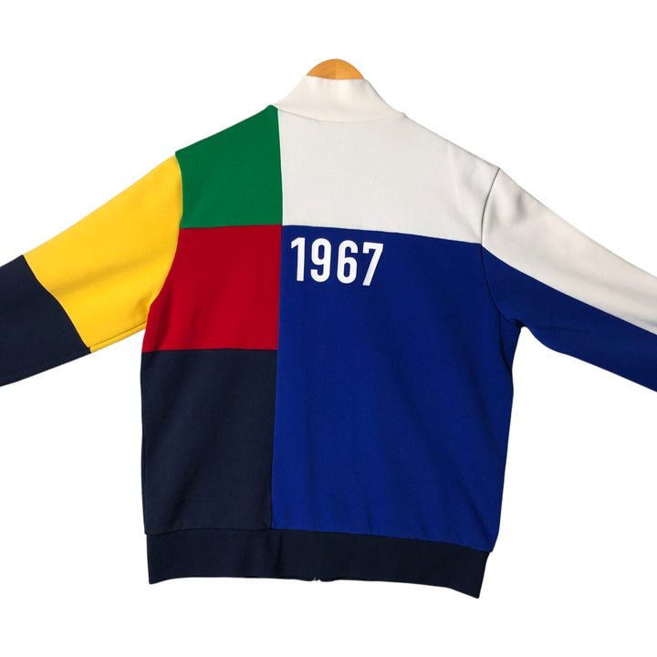 Ralph Lauren POLO RALPH LAUREN Crazy Pattern Jersey Track Jacket, Men's Size L cotton white type Vintage Second Hand
