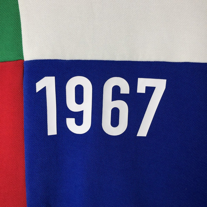 Ralph Lauren POLO RALPH LAUREN Crazy Pattern Jersey Track Jacket, Men's Size L cotton white type Vintage Second Hand