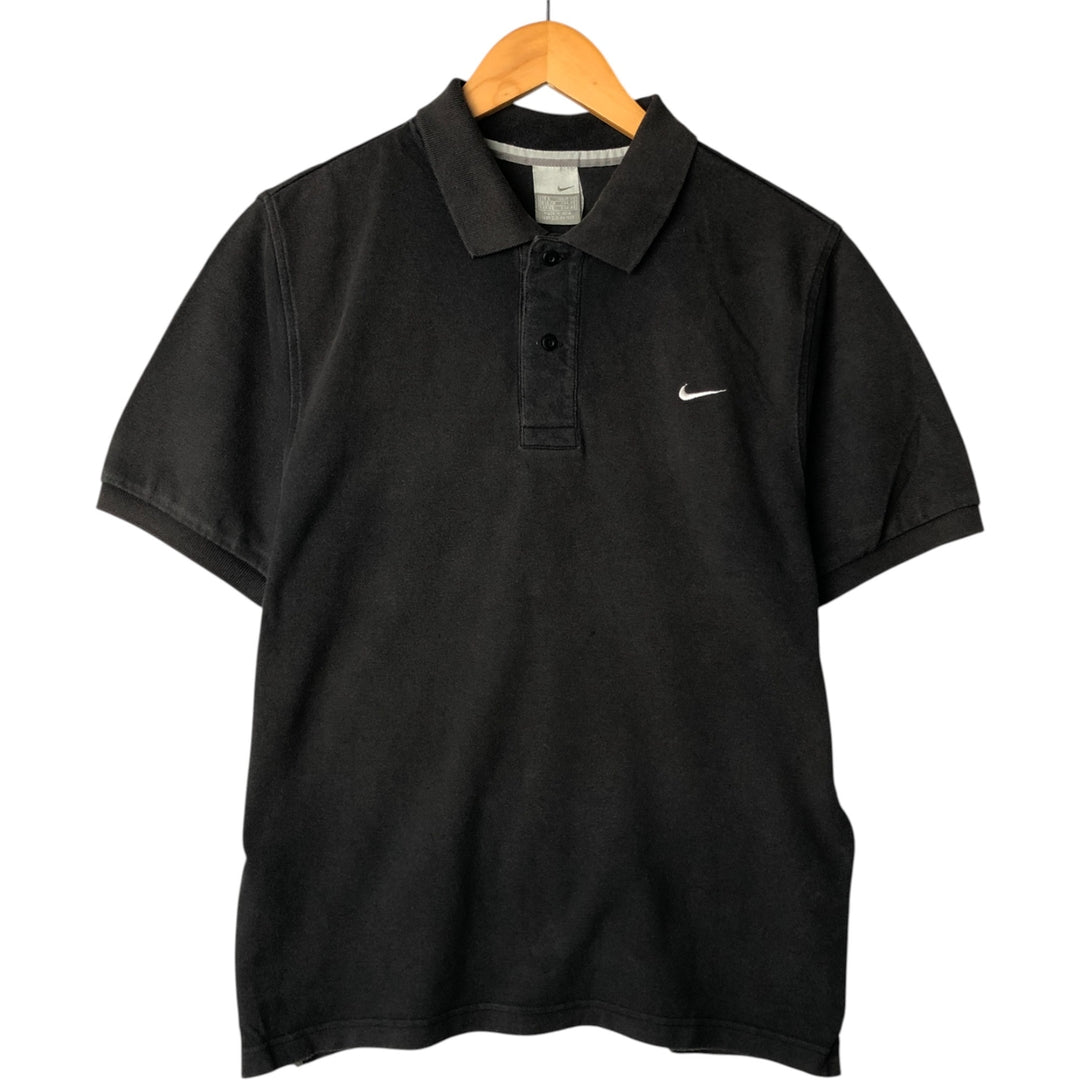 Nike short-sleeved polo shirt, men's size S cotton Charcoal Vintage Second Hand