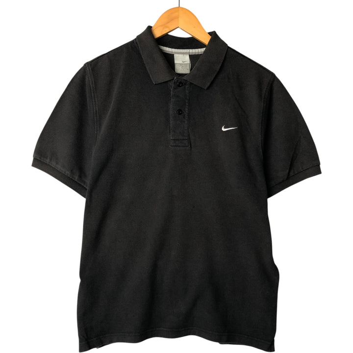 Nike short-sleeved polo shirt, men's size S cotton Charcoal Vintage Second Hand