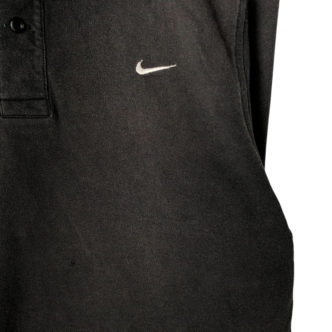 Nike short-sleeved polo shirt, men's size S cotton Charcoal Vintage Second Hand