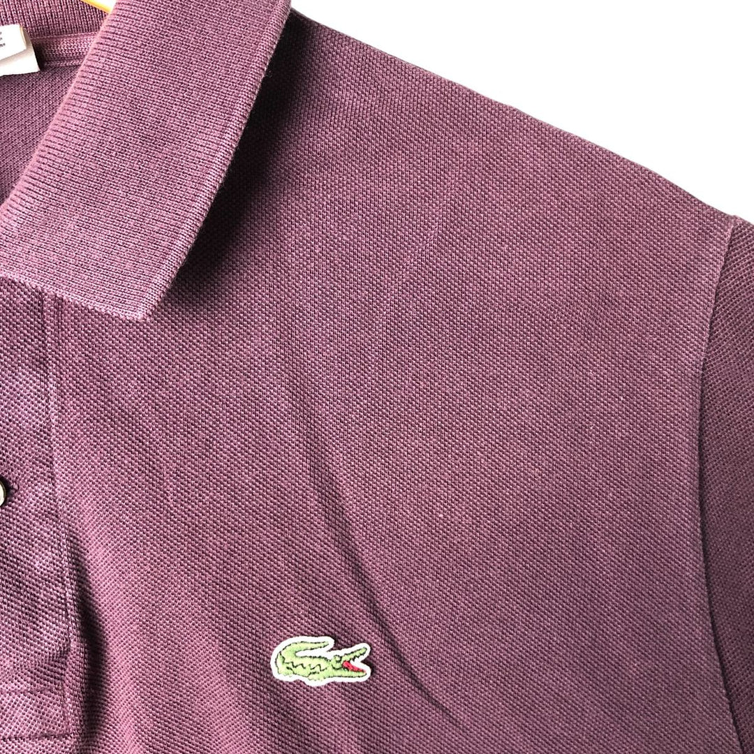 Lacoste LACOSTE Short Sleeve Polo Shirt Size 4 Men's M cotton Red type red-purple Vintage Second Hand