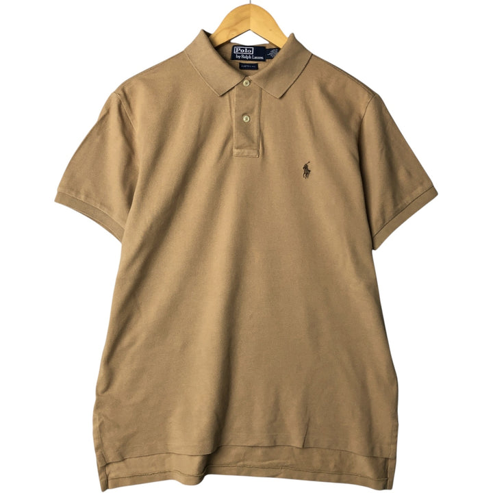 Ralph Lauren POLO by Ralph Lauren short sleeve polo shirt, men's size L cotton Beige type Vintage Second Hand