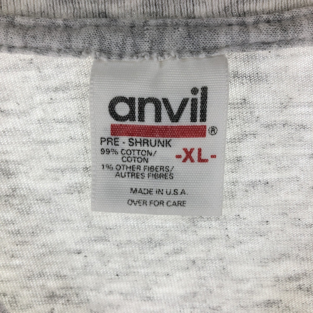 Vintage 1990'S Anvil PENN STATE University College T-Shirt, Made in USA, Men's XL cotton gray type Vintage Second Hand
