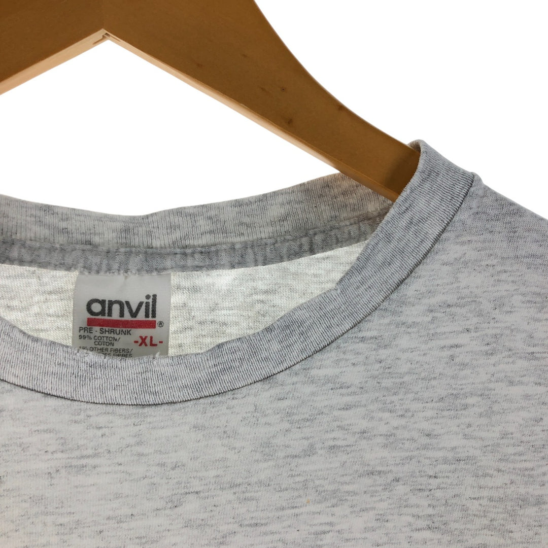 Vintage 1990'S Anvil PENN STATE University College T-Shirt, Made in USA, Men's XL cotton gray type Vintage Second Hand