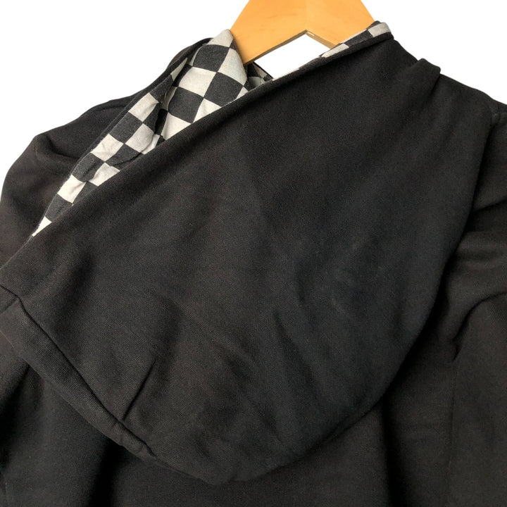 Harley-Davidson Checkered Flag Full-Zip Hoodie, Women's, Size XL cotton black type Vintage Second Hand