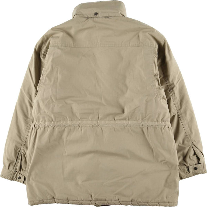 St. John's Bay Men's Padded Puffer Jacket, Size L polyester Beige type Vintage Second Hand