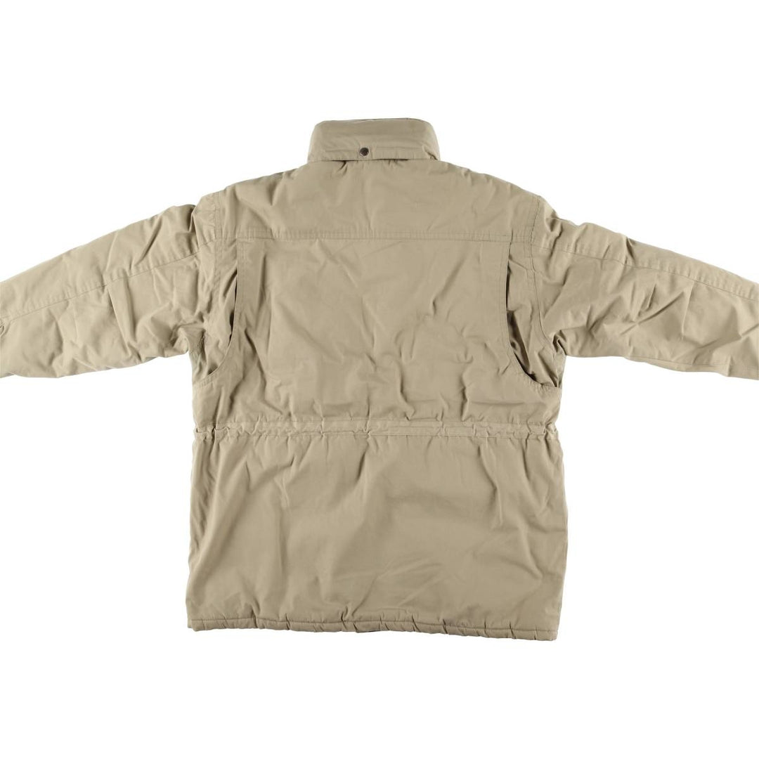 St. John's Bay Men's Padded Puffer Jacket, Size L polyester Beige type Vintage Second Hand