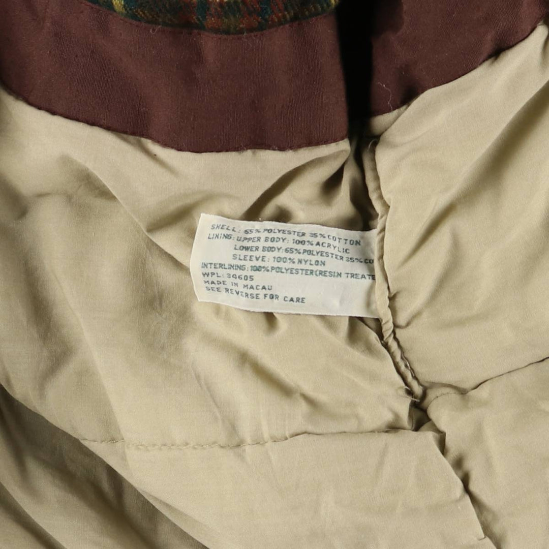 St. John's Bay Men's Padded Puffer Jacket, Size L polyester Beige type Vintage Second Hand