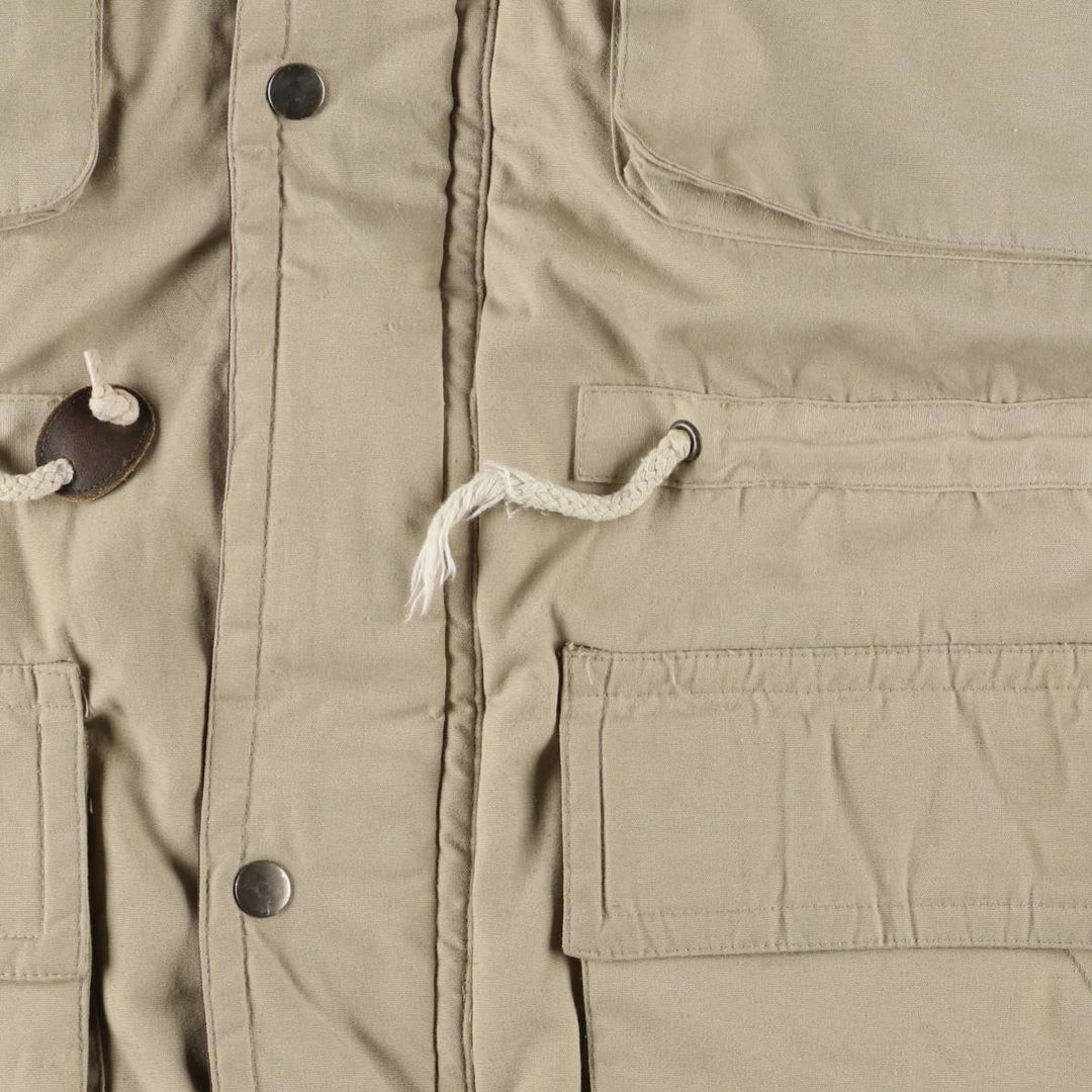 St. John's Bay Men's Padded Puffer Jacket, Size L polyester Beige type Vintage Second Hand