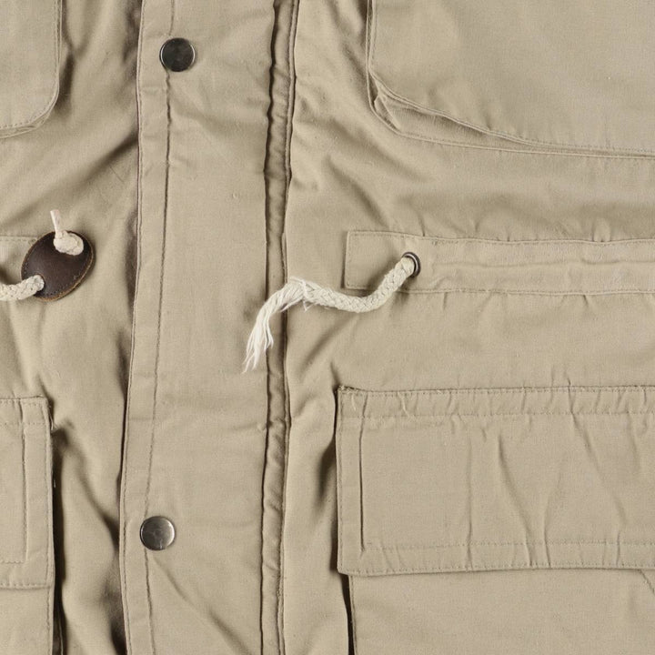 St. John's Bay Men's Padded Puffer Jacket, Size L polyester Beige type Vintage Second Hand