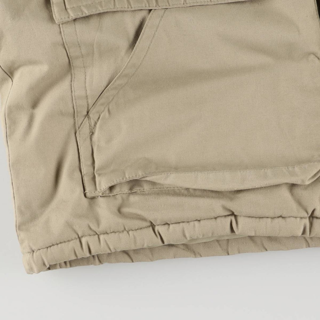 St. John's Bay Men's Padded Puffer Jacket, Size L polyester Beige type Vintage Second Hand