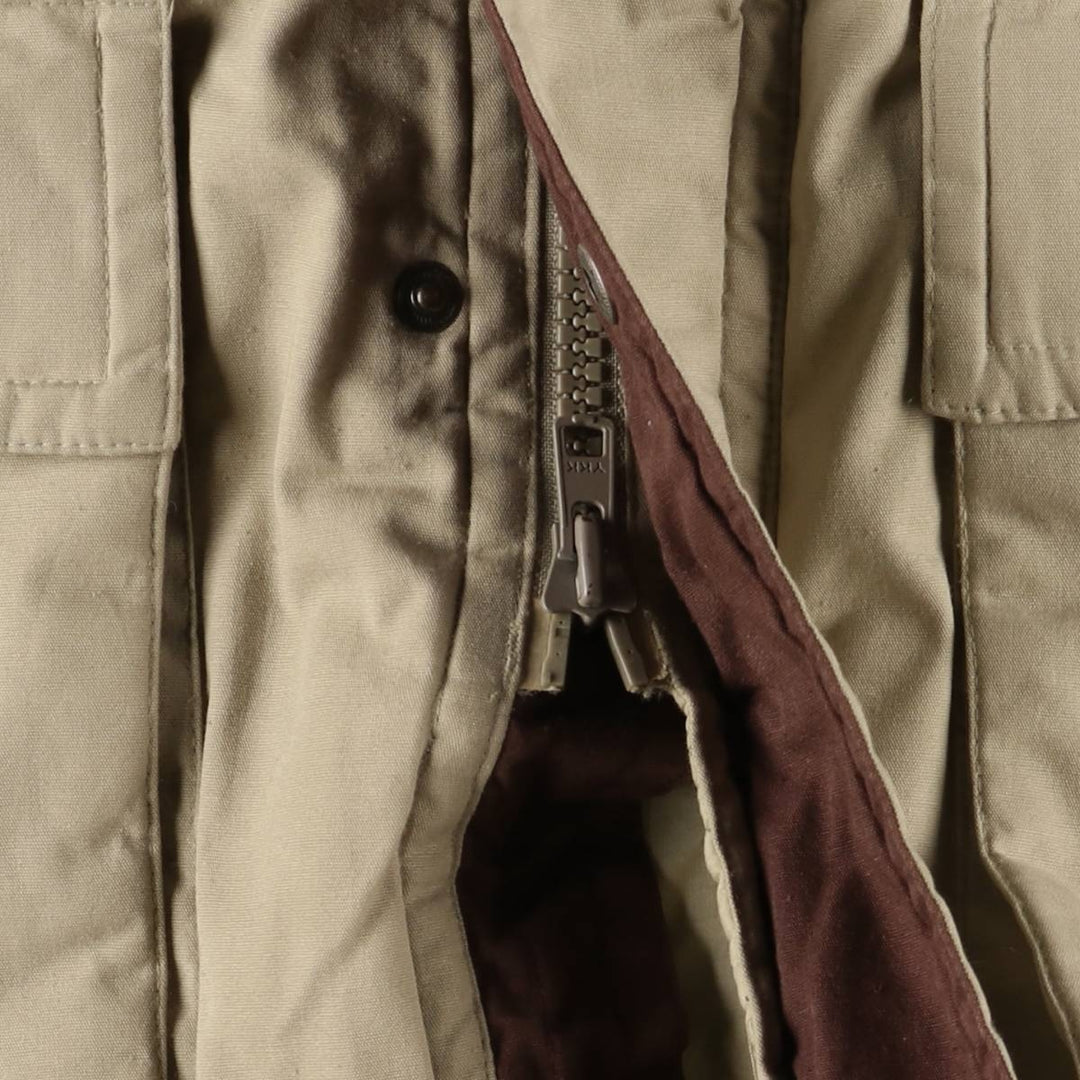 St. John's Bay Men's Padded Puffer Jacket, Size L polyester Beige type Vintage Second Hand