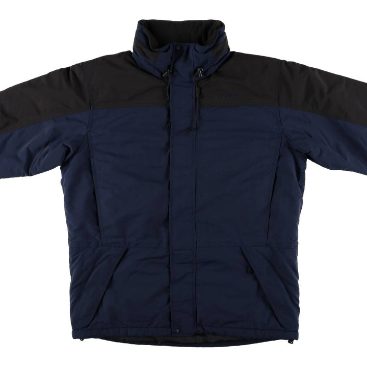 LLBean Men's Padded Mountain Jacket, Shell Jacket, Puffer Jacket, Size L Nylon navy blue type Vintage Second Hand