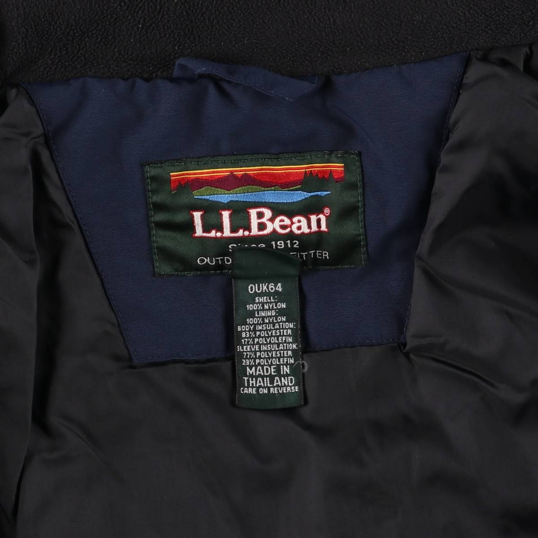 LLBean Men's Padded Mountain Jacket, Shell Jacket, Puffer Jacket, Size L Nylon navy blue type Vintage Second Hand