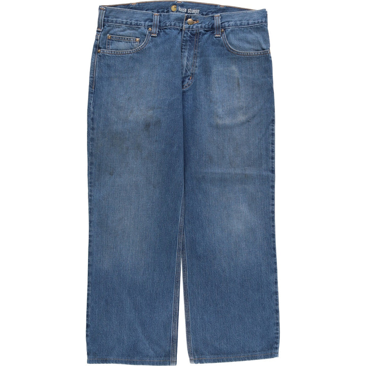 Carhartt loose straight denim pants, men's size W37 cotton blue type Vintage Second Hand