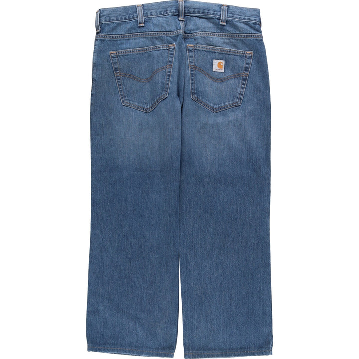 Carhartt loose straight denim pants, men's size W37 cotton blue type Vintage Second Hand