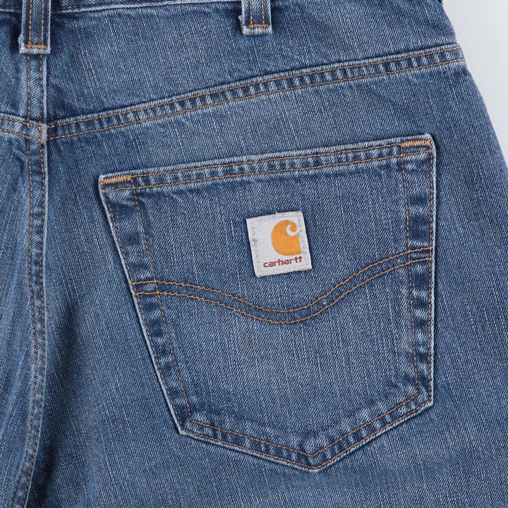 Carhartt loose straight denim pants, men's size W37 cotton blue type Vintage Second Hand