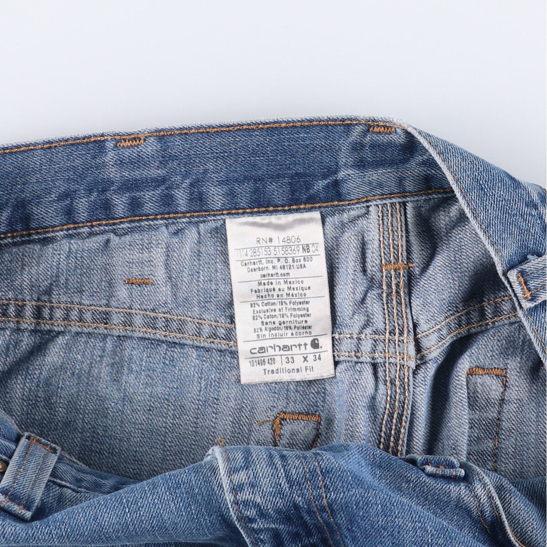 Carhartt Traditional FIT Straight Denim Pants, Men's, W34 equivalent cotton blue type Vintage Second Hand