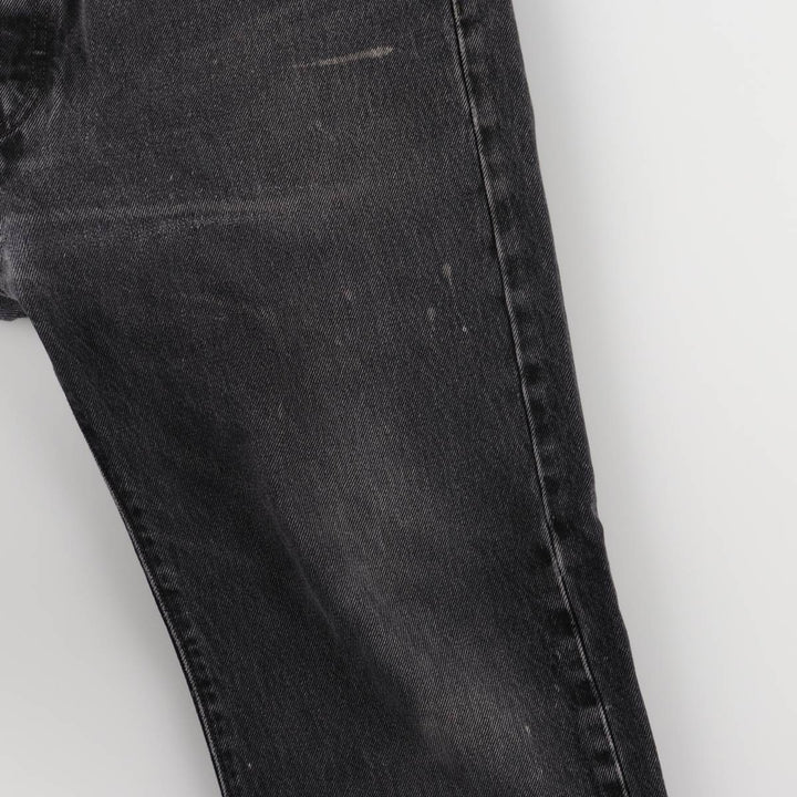 Levi's 501 Straight Leg Button-Fly Black Denim Pants, Men's Size 36 (approx.) cotton black type Vintage Second Hand