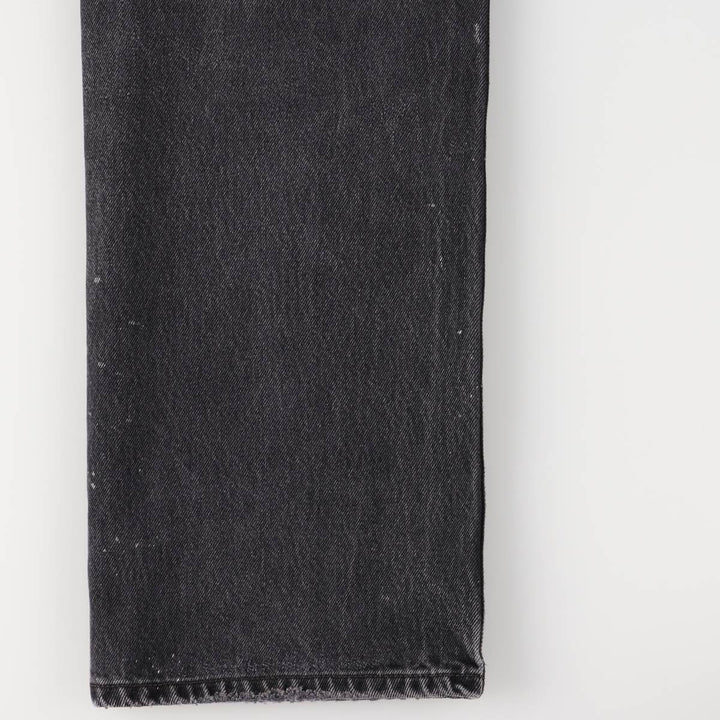 Levi's 501 Straight Leg Button-Fly Black Denim Pants, Men's Size 36 (approx.) cotton black type Vintage Second Hand