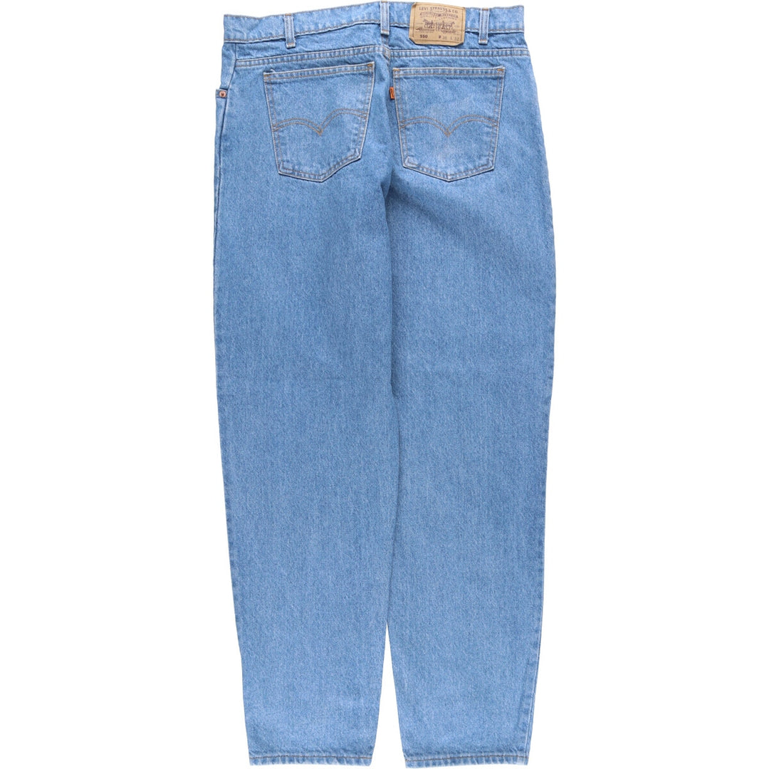 2000'S Levi's 40550-0213 Orange Tab Tapered Denim Pants, Made in USA, Men's Size 36 cotton blue type Vintage Second Hand