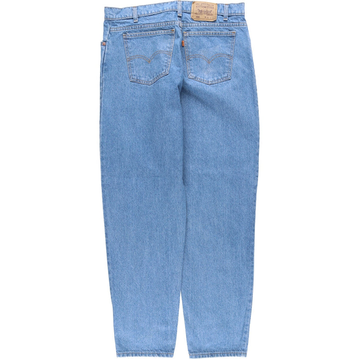 2000'S Levi's 40550-0213 Orange Tab Tapered Denim Pants, Made in USA, Men's Size 36 cotton blue type Vintage Second Hand