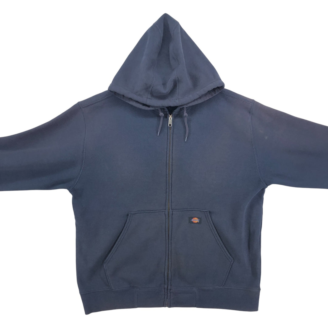 Dickies Sweat Full Zip Hoodie Men's XL cotton navy blue type Vintage Second Hand
