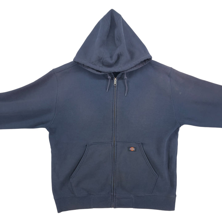 Dickies Sweat Full Zip Hoodie Men's XL cotton navy blue type Vintage Second Hand