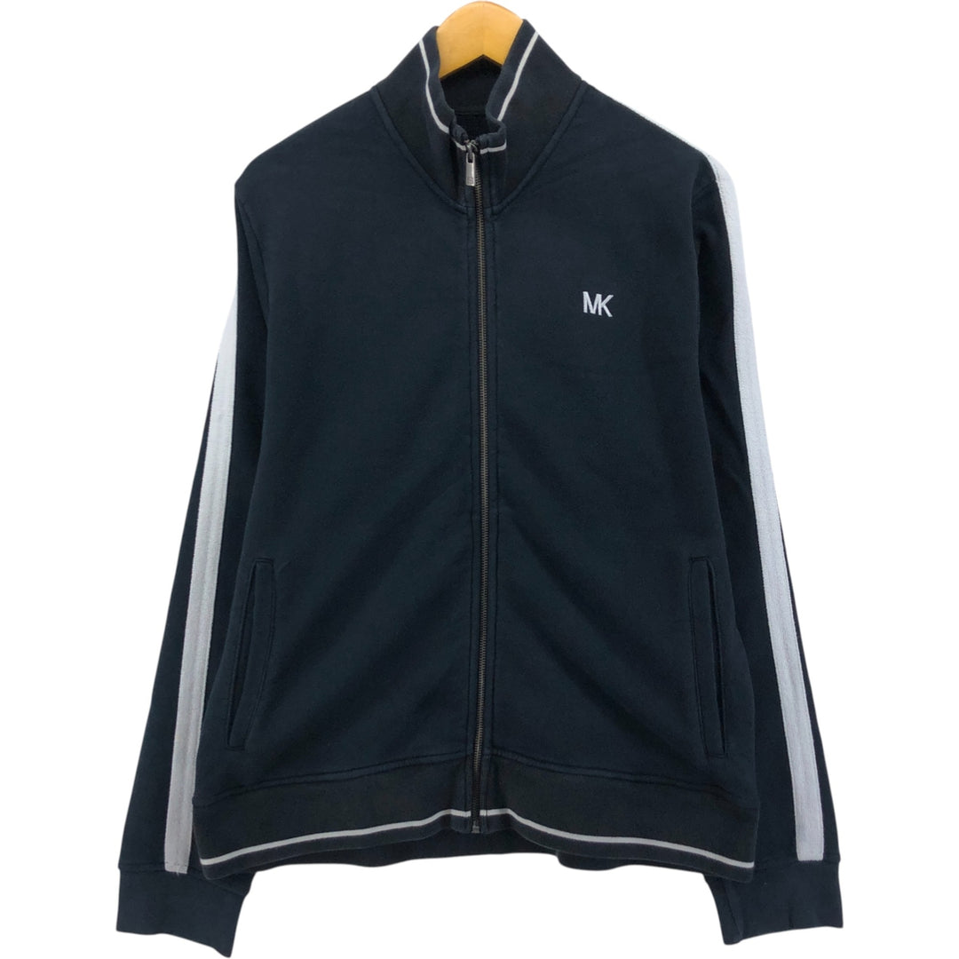 Michael Kors full-zip sweatshirt, men's size L cotton navy blue type Vintage Second Hand