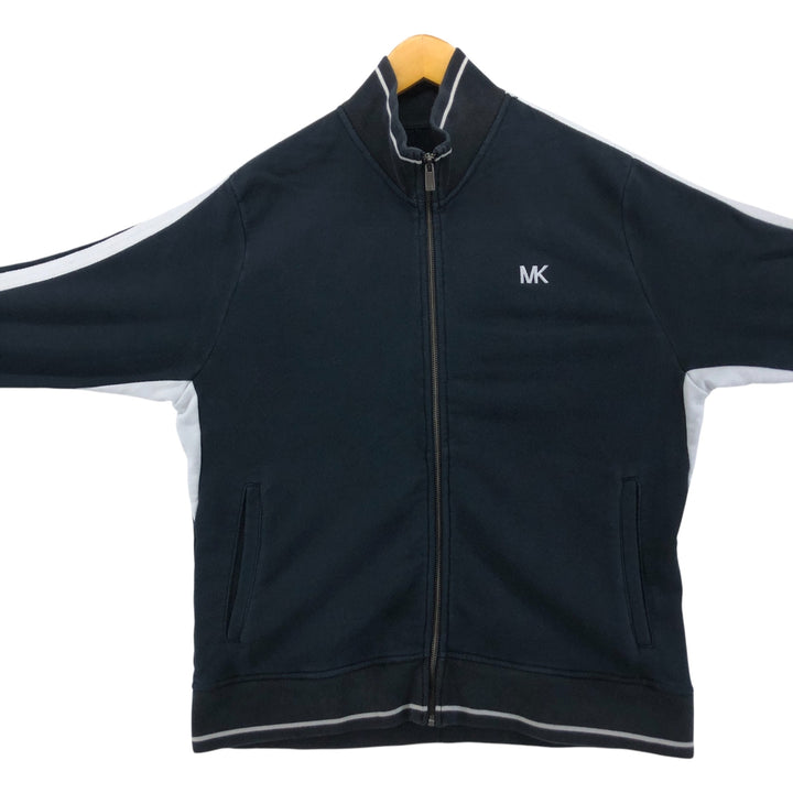 Michael Kors full-zip sweatshirt, men's size L cotton navy blue type Vintage Second Hand