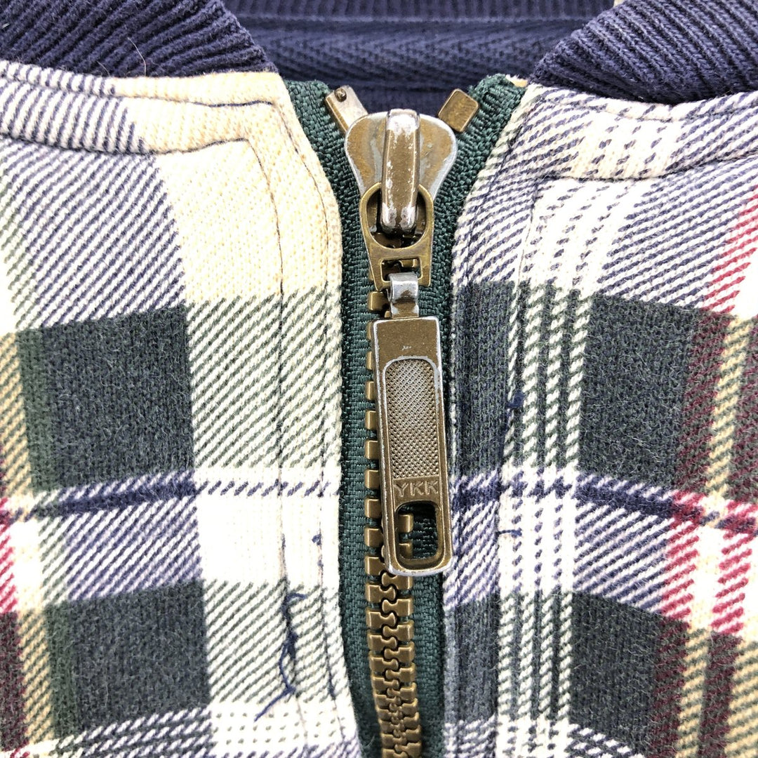 R AND Y SPORT Check Pattern Full-Zip Sweatshirt, Men's Size L (Full Zip) cotton multicolor Vintage Second Hand