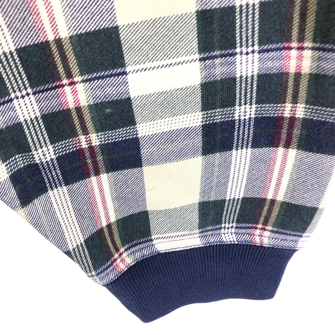 R AND Y SPORT Check Pattern Full-Zip Sweatshirt, Men's Size L (Full Zip) cotton multicolor Vintage Second Hand