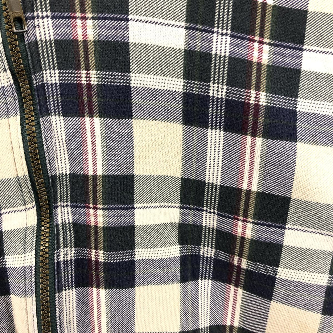 R AND Y SPORT Check Pattern Full-Zip Sweatshirt, Men's Size L (Full Zip) cotton multicolor Vintage Second Hand